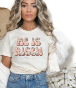 He is Risen floral DTF TRANSFER