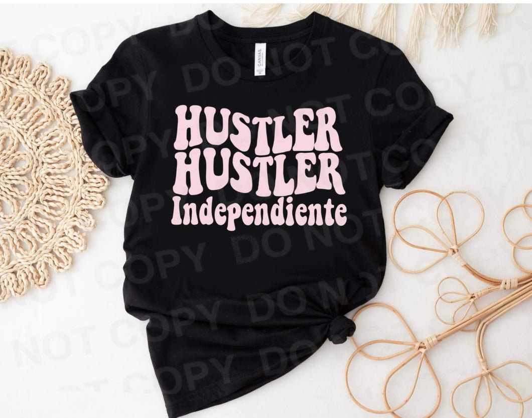 Hustler Hustler Independiente pink font DTF TRANSFER